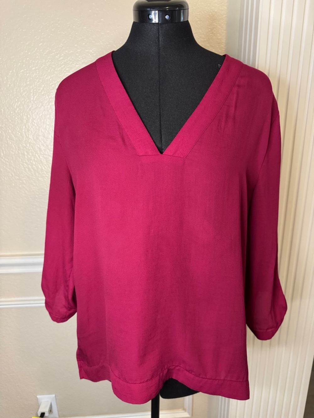 Express V-Neck Tunic - Berry Pink